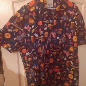 RSVLTS  Parks and Recreation Ron Swanson Button Up Shirt
